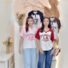 Kaos Atasan Wanita Oversize Los Angeles Polo Shirt