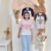 Kaos Atasan Wanita Oversize Los Angeles Polo Shirt