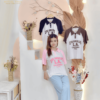 Kaos Atasan Wanita Oversize Los Angeles Polo Shirt
